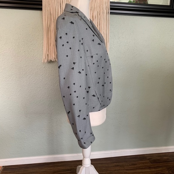 AKRIS Punto gray dotted wool blend jacket - Picture 6 of 10